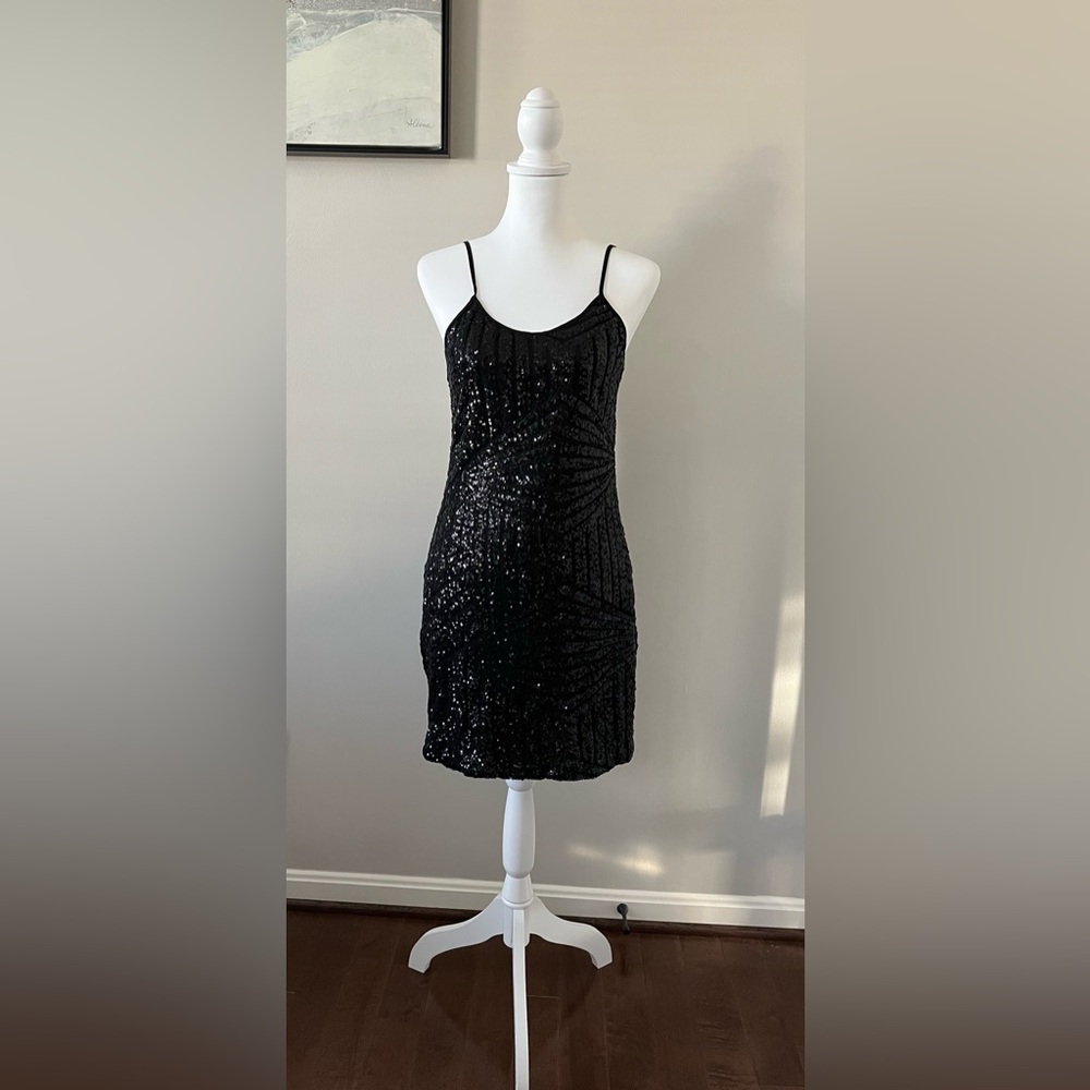 Papaya Black sequin Polyester Dress